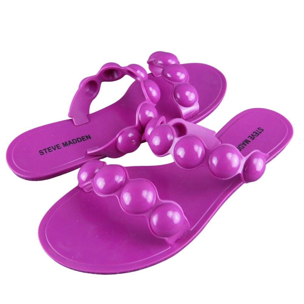 Steve Madden Zaza Bubble Women Slide Sandal Shoes Size 9 Medium Purple Synthetic